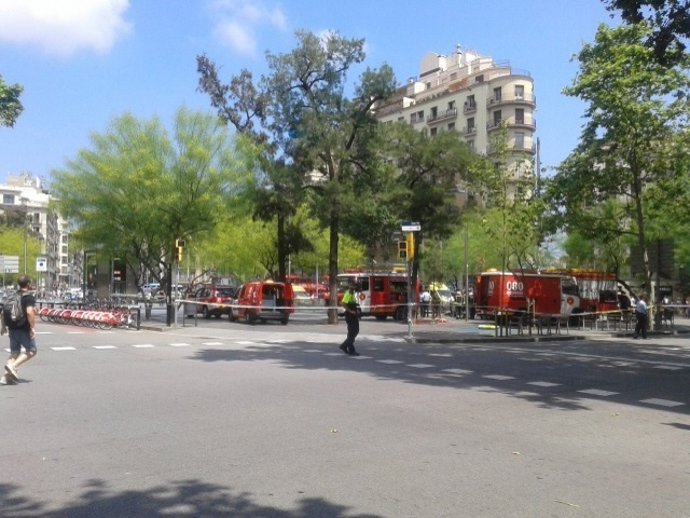 Humo en estación Universitat del Metro de Barcelona