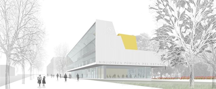 Recreación del proyecto de la Biblioteca Pública del Estado.