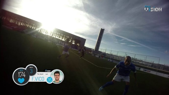 Ejemplo de la tecnología en un partido del Córdoba Futbol Club