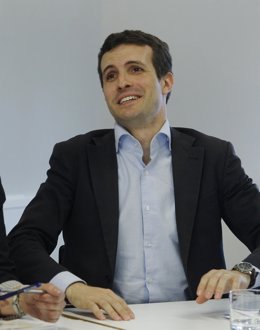 Pablo Casado a su llegada al Comité Ejecutivo del PP