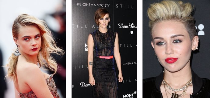 Cara Delevigne, Kristen Stewart y Miley Cyrus