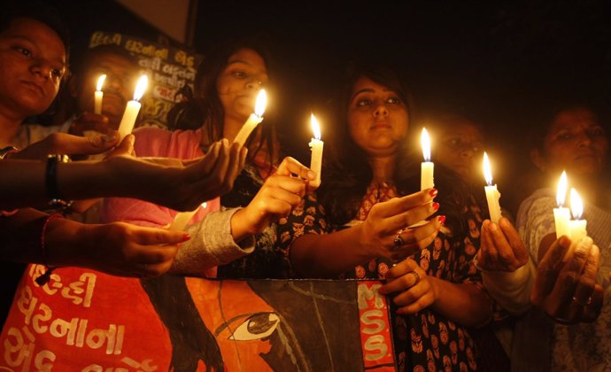 India manifestación contra la violación 