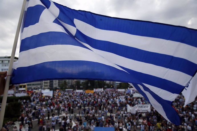 Manifestación anti austeridad grecia 