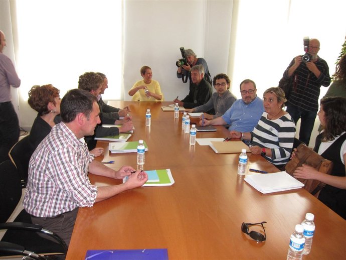 Reunión Geroa Bai, EH Bildu, Podemos e Izquierda-Ezkerra.