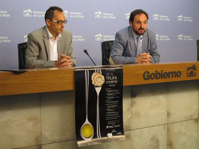 Infante y Cristóbal, en la presentación de la feria de la trufa