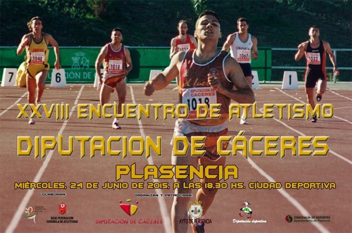 Cartel del XXVIII Encuentro de Atletismo de la Diputación de Cáceres