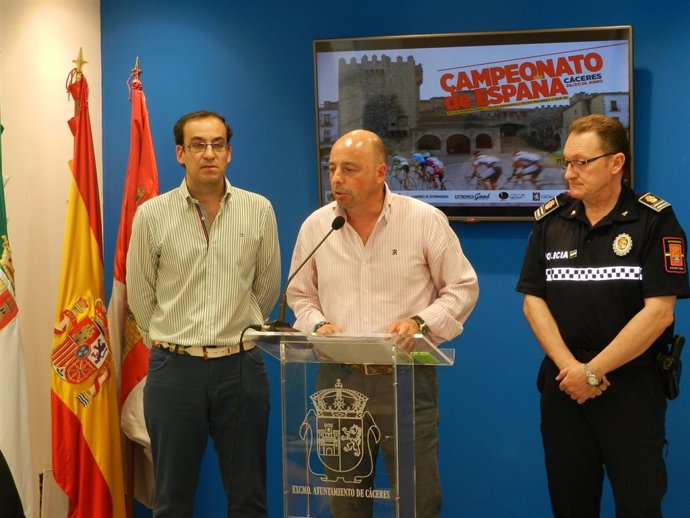 Dispositivo de seguridad para el Campeonato Nacional de Ciclismo en Cáceres
