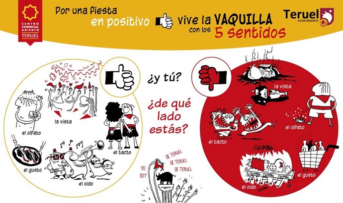 Campaña 'Por una fiesta en positivo... Vive La Vaquilla con los cinco sentidos'