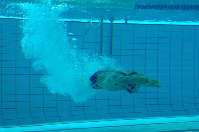 Piscina, nadar, verano, calor, buzeo, inmersión, nadador, vacaciones, agua