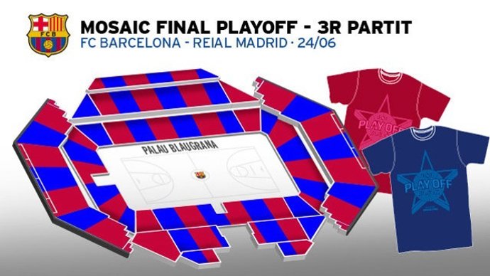 Mosaico en el Palau para el Barcelona-Real Madrid
