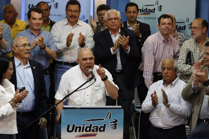 Jesus Torrealba, secretary of the Venezuelan coalition of opposition parties, sp