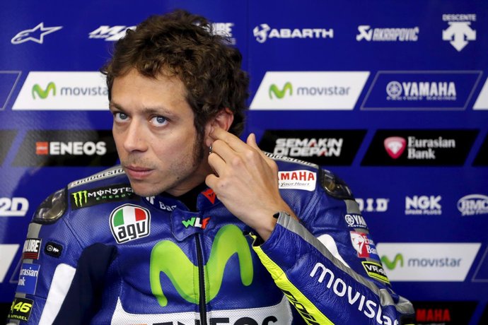 Valentino Rossi, piloto de Yamaha, en el circuito de Le Mans