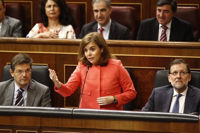 Soraya Santamaría en el Congreso