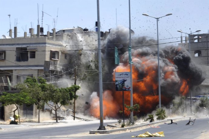 Bombardeo israelí sobre la Franja de GAza