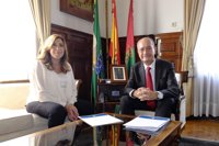 Díaz defiende el eje Málaga-Sevilla y destaca el potencial de ambas