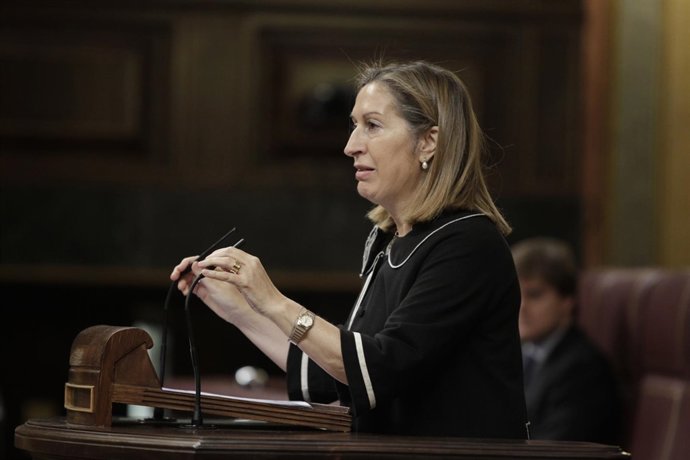 La ministra de Fomento, Ana Pastor, en el Congreso