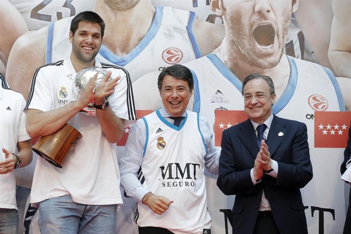 Felipe Reyes, Ignacio González y Florentino Pérez