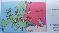 Critican una imagen de Rusia devorando a Ucrania en un libro de texto holandés