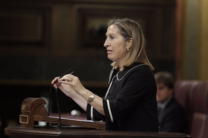 La ministra de Fomento, Ana Pastor, en el Congreso