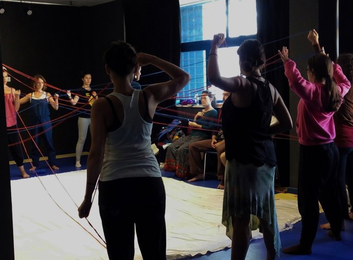 Ensayo de la obra de La Escalera Teatro '¡Oye!'