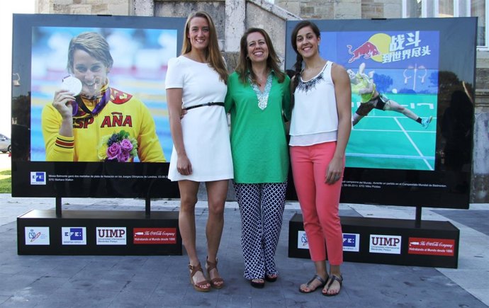 Mireia Belmonte, Ana Muñoz y Carolina Marín