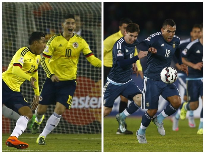 Argentina y Colombia chocan en un duelo de astros en los cuartos
