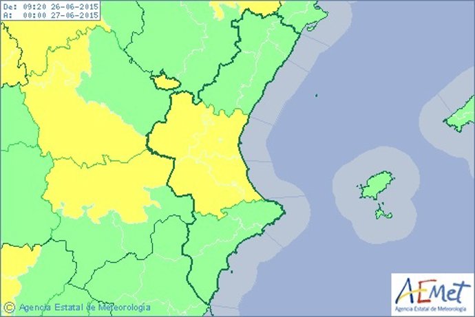 Alerta amarilla por altas temperaturas