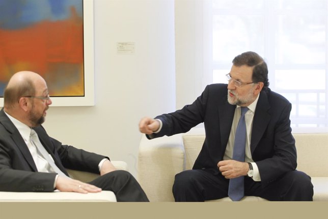 Mariano Rajoy y Martin Schulz