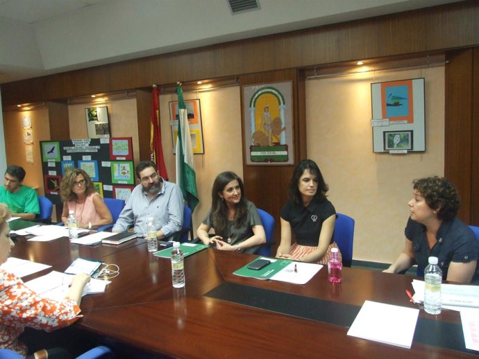 Caballero (c) en la comisión sobre convivencia escolar.