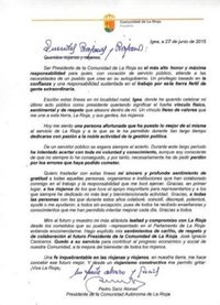 Pedro Sanz se despide con una profunda "gratitud"