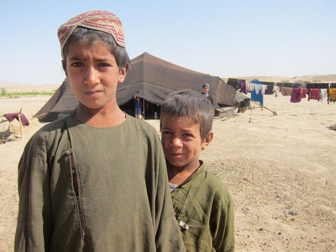 Niños de la etnia 'kuchi' en la provincia de Badghis, Afganistán
