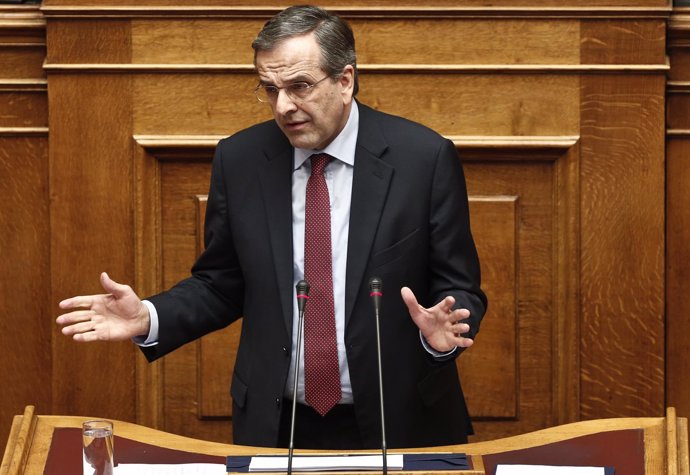 El líder de la oposición griega, Antonis Samaras