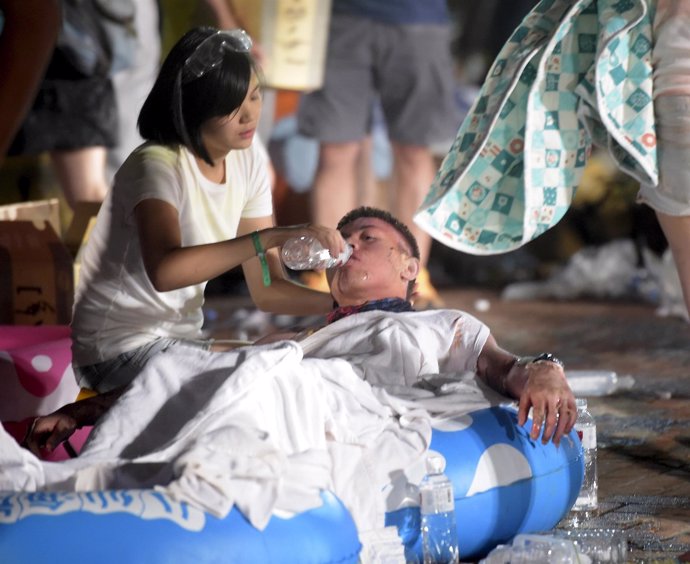 Un herido durante la explosión en un parque acuático en Taiwán