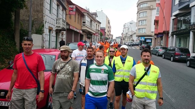 Segunda etapa de la marcha de los trabajadores de Alcoa