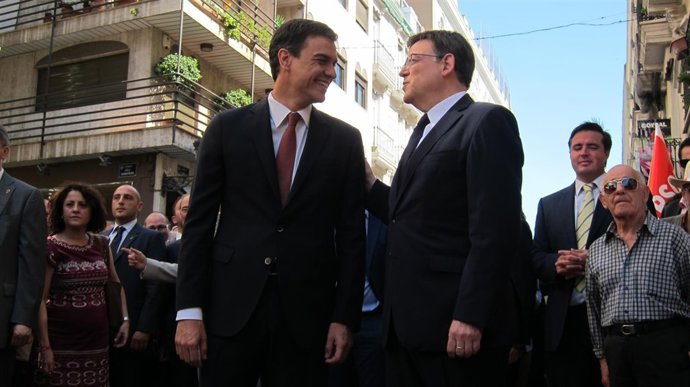 Pedro Sánchez con Ximo Puig en Valencia