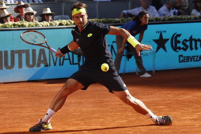  David Ferrer Durante El Mutua Madrid Open 2015