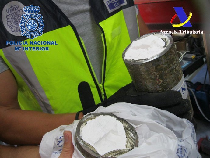 Droga intervenida en un ciclindro de motor