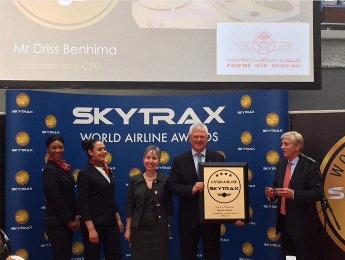 Royal Air Maroc recibe su cuarta estrella de Skytrax