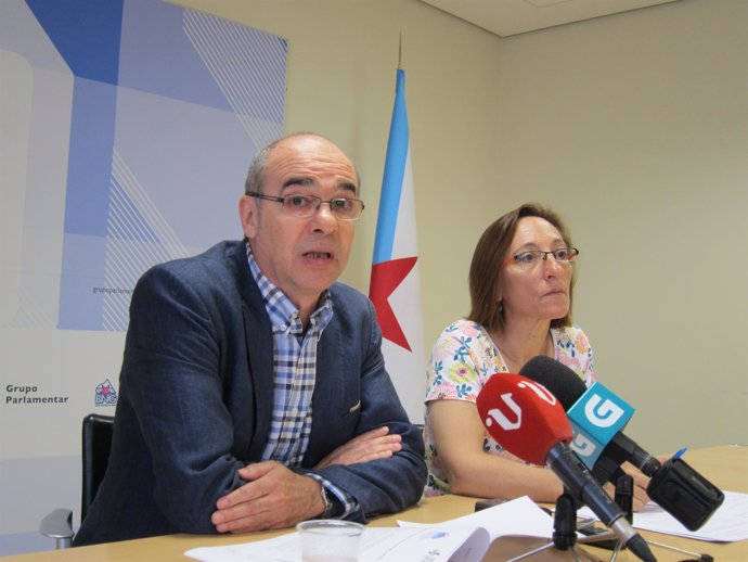 Jorquera y Rosana Pérez en rueda de prensa, BNG