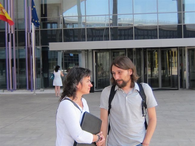 La vicealcaldesa, Luisa Broto, y el concejal Pablo Híjar en Cdad Justicia