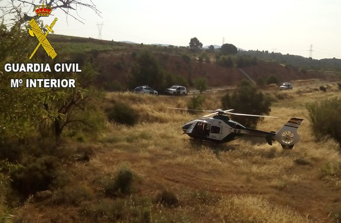 Helicóptero de la Guardia Civil que ha aprticipado en la búsqueda del anciano