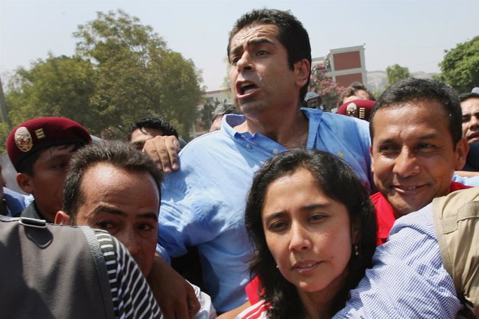 Martín Belaunde en la campaña de Ollante Humala en 2006