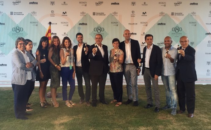 El conseller Felip Puig y los patrocinadores del 080 Barcelona Fashion