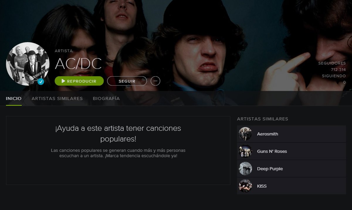 AC/DC llega por fin a Spotify y también a Apple Music