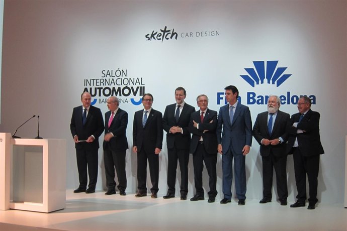 Rajoy y Artur Mas en el Salón del Automóvil de Barcelona. 