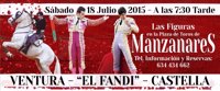 Diego Ventura, 'El Fandi' y Sebastián Castella, en Manzanares