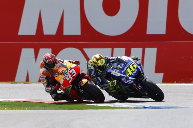 Márquez y Rossi en Assen