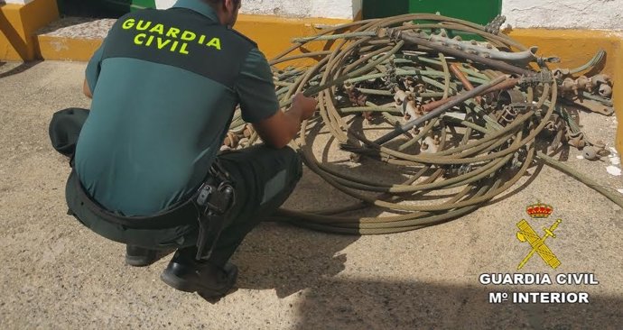 Robo de cable de cobre en Minas de Riotinto (Huelva).