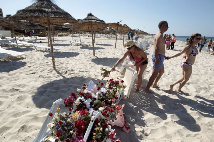 playa del atentado en Túnez