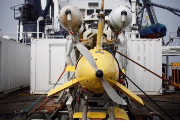 Robot utilizado para cartografiar las fallas del mar de Alborán